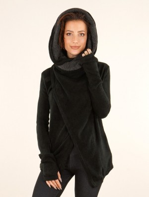 Toonzshop Adrika Cardigan Strickjacke Damen Schwarz Grau | 0764FAYQE