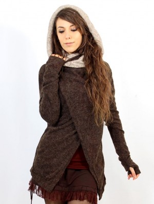 Toonzshop Adrika Cardigan Strickjacke Damen Braun Beige | 8240OPZFU