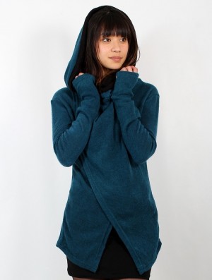 Toonzshop Adrika Cardigan Strickjacke Damen Blau Schwarz | 7395SOALJ