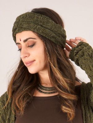 Toonzshop Aikköo Crochet Headband Hüte Damen Grün | 1093SYUQC