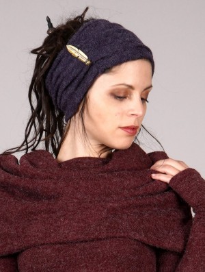 Toonzshop Aikköoz Feathered Headband Hüte Damen Lila | 0213AWVYR