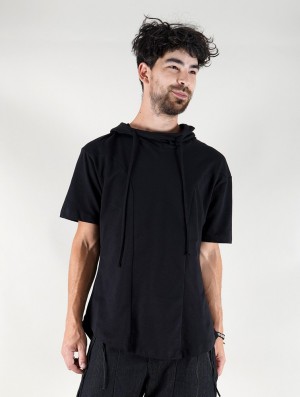 Toonzshop Aldaron Hooded T-shirt T-Shirt Herren Schwarz | 7892VZXTG