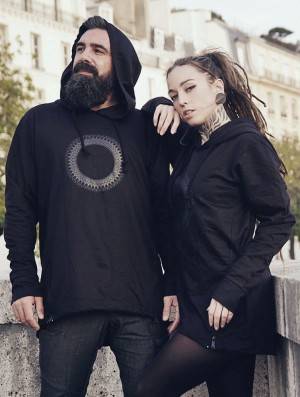 Toonzshop Altiplano Gender Neutral Long Thin Hoodie Hoodie Damen Schwarz | 6724PVDYZ