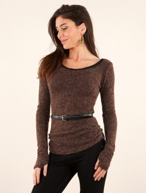 Toonzshop Aëlys Pullover Pullover Damen Braun | 1423UFSPM
