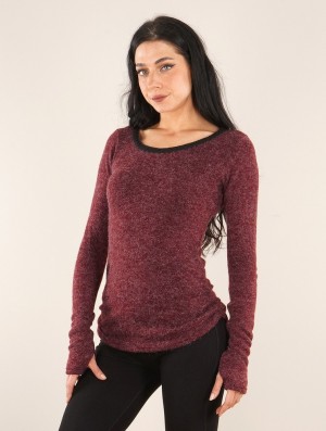 Toonzshop Aëlys Pullover Pullover Damen Wine | 8109KMOPG
