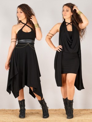 Toonzshop Amethyst Short Dress Kleid Damen Schwarz | 2904AZLBC