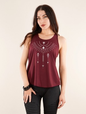 Toonzshop Amonet Printed Tank Top Tanktop Damen Silber | 8431VJCUR
