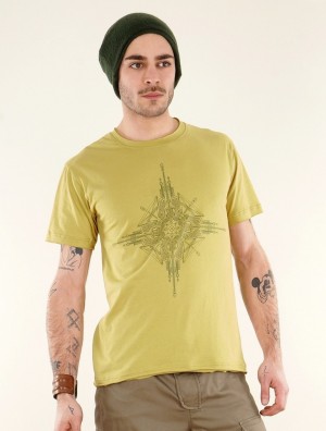 Toonzshop Amun Circuit Short Sleeves T-shirt T-Shirt Herren Gelb | 3217QFTSL