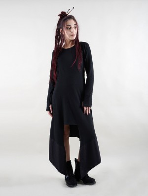 Toonzshop Anat Long Sleeve Long Dress Kleid Damen Schwarz | 9876DOBGS