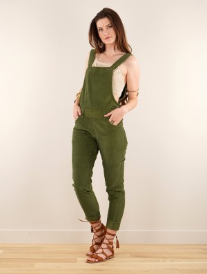Toonzshop Arawat Corduroy Overalls Hose Damen Grün | 2409HTFQI