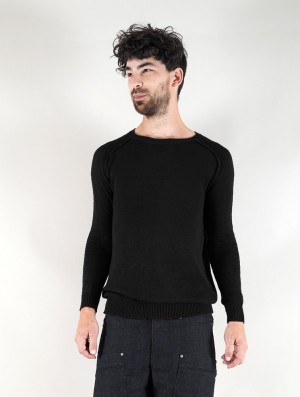 Toonzshop Arga Cotton Sweater Pullover Herren Schwarz | 1352ODKVS