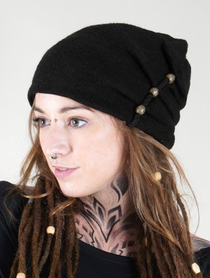 Toonzshop Aslany Beaded Beanie Mütze Damen Schwarz | 7604JSNXL