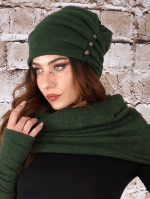 Toonzshop Aslany Beaded Beanie Mütze Damen Grün | 2076ORSQC
