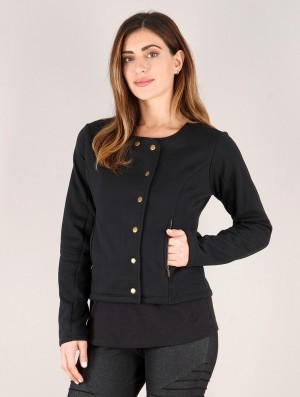 Toonzshop Athelleen Perfecto Style Jacket Jacken Damen Schwarz | 0387BCZKT