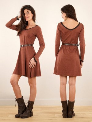 Toonzshop Bohemian Dress "Proserpine" Kleid Damen Sienna | 7401TARMG