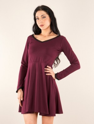 Toonzshop Bohemian Dress "Proserpine" Kleid Damen Wine | 9534EGYFI