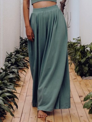 Toonzshop Booh Flared Loose Pants Hose Damen Grün | 6825VCXAK