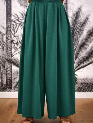 Toonzshop Booh Flared Loose Pants Hose Damen Emerald | 9024JUBEQ