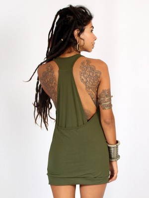 Toonzshop Bröna Tank Top Tanktop Damen Grün | 0531TOMWY