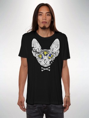 Toonzshop Catsin Printed Short Sleeve T-shirt T-Shirt Herren Schwarz | 1702TLACI
