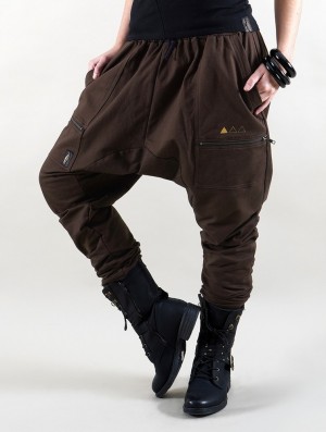 Toonzshop Cheops Gender Neutral Joggers Harem Pants Hose Damen Dunkelbraun | 7201MSZDW