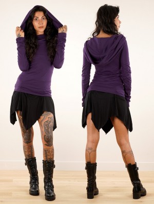 Toonzshop Chryzz Long Sleeve Top Oberteile Damen Lila | 2860VUXHS