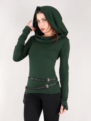 Toonzshop Chryzz Long Sleeve Top Oberteile Damen Grün | 6107EDMPK