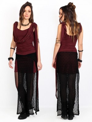 Toonzshop Creature Crochet Skirt Rock Damen Wine | 0391OKWPE