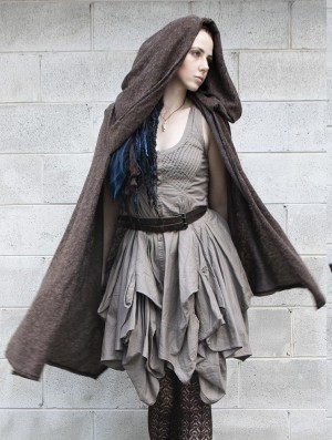 Toonzshop Danae Hooded Cape Ponchos Damen Braun | 6378WCQUJ