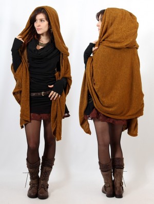 Toonzshop Danae Hooded Cape Ponchos Damen Rusty | 6057PCHOL