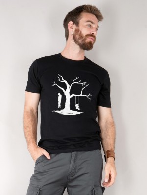 Toonzshop Death Versus Play Printed Short Sleeve T-shirt T-Shirt Herren Schwarz | 6295TPJUG