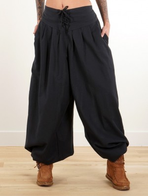 Toonzshop Divyna Gender Neutral Harem Pants Hose Damen Schwarz | 9286MEQJA