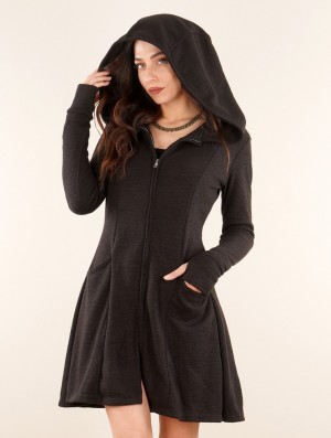 Toonzshop Enchantress Hooded Coat Mäntel Damen Schwarz | 0218PXRIZ