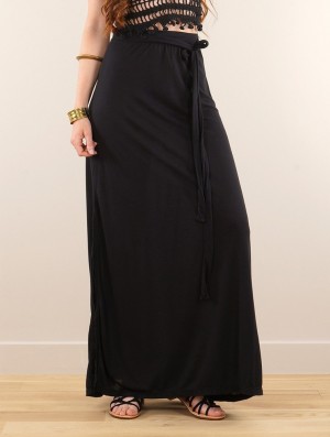 Toonzshop Eressea Long Skirt Rock Damen Schwarz | 5168GTDLX