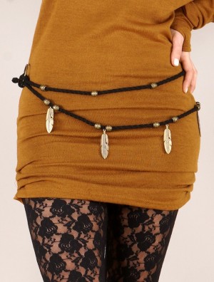 Toonzshop Feathers Belt Gürtel Damen Schwarz | 1658LROVQ