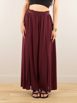 Toonzshop Félise Split Loose Pants Hose Damen Wine | 7458SIYPM
