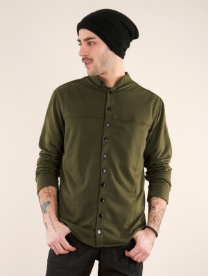 Toonzshop Herendil Long Sleeve Shirt T-Shirt Herren Grün | 7259MGVTZ