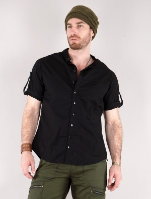 Toonzshop Herendil Short Sleeves Shirt Hemd Herren Schwarz | 1642MBQGD