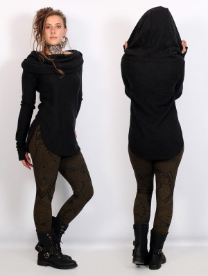 Toonzshop Hookäa Long Sleeve Top Oberteile Damen Schwarz | 2397JOMQF