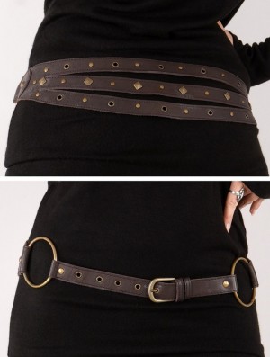 Toonzshop Hyppolita Wide Belt Gürtel Damen Braun | 1408DJKWV