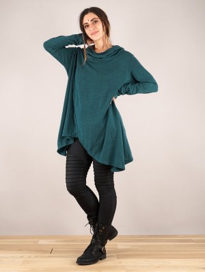Toonzshop Inika Poncho Pullover Pullover Damen Dunkel | 0578PFTVQ