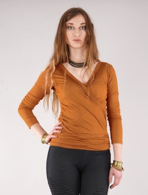 Toonzshop Irwaen Indie Long Sleeve Top Oberteile Damen Rusty | 4382XITHW