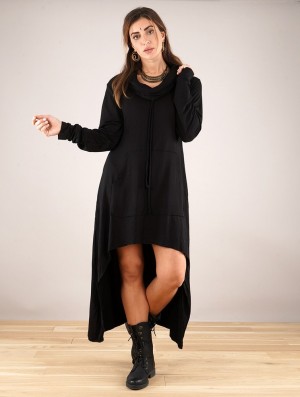 Toonzshop Isaya Oversize Hooded Sweater Pullover Damen Schwarz | 7820MLXAC