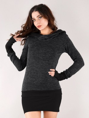 Toonzshop Janjira Pullover Pullover Damen Dunkelgrau Schwarz | 4573VEYKS
