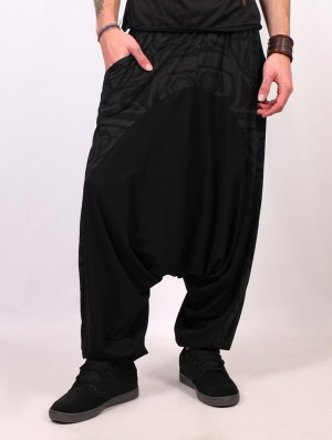 Toonzshop Jinn Aladin Haida Gender Neutral Harem Pants Hose Herren Schwarz Grau | 8601AURFG