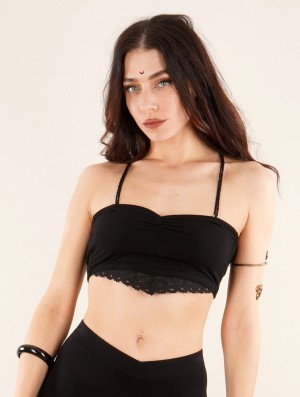 Toonzshop Jäsmin Strappy Bra BHs Damen Schwarz | 9346MKPYU