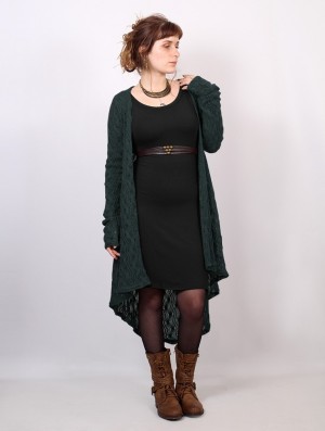 Toonzshop Kalyäa Crochet Cardigan Strickjacke Damen Grau | 7195NXSYP