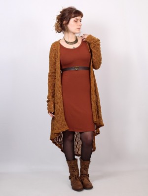Toonzshop Kalyäa Crochet Cardigan Strickjacke Damen Rusty | 0841ISGBU