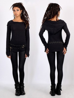 Toonzshop Karmäa Pullover Pullover Damen Schwarz | 8419EFPJH
