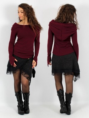 Toonzshop Karmäa Pullover Pullover Damen Wine | 4761KWYPB